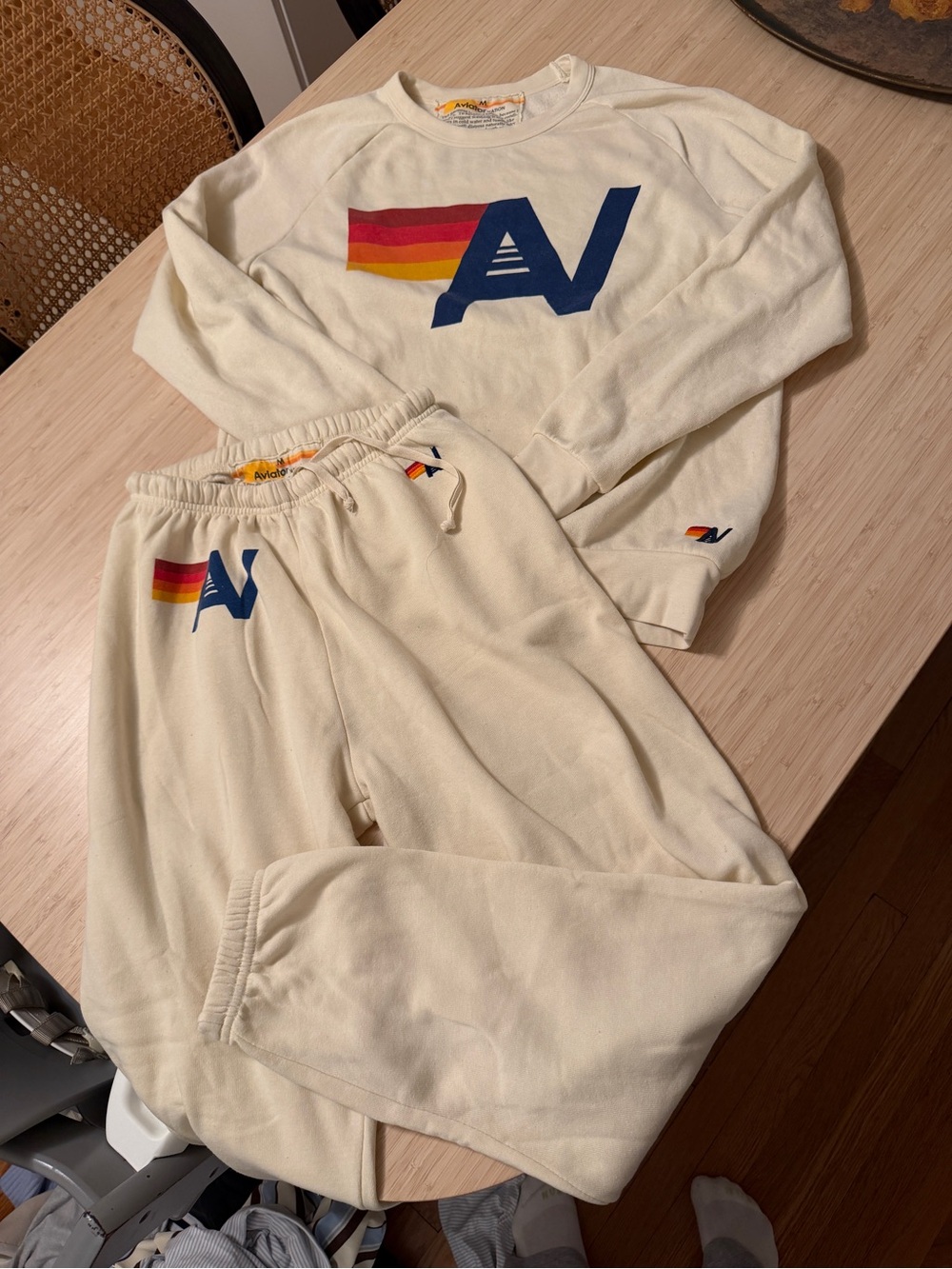 Aviator Nation women’s Cream Logo Sweatpants